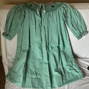 Green Smocked Dress